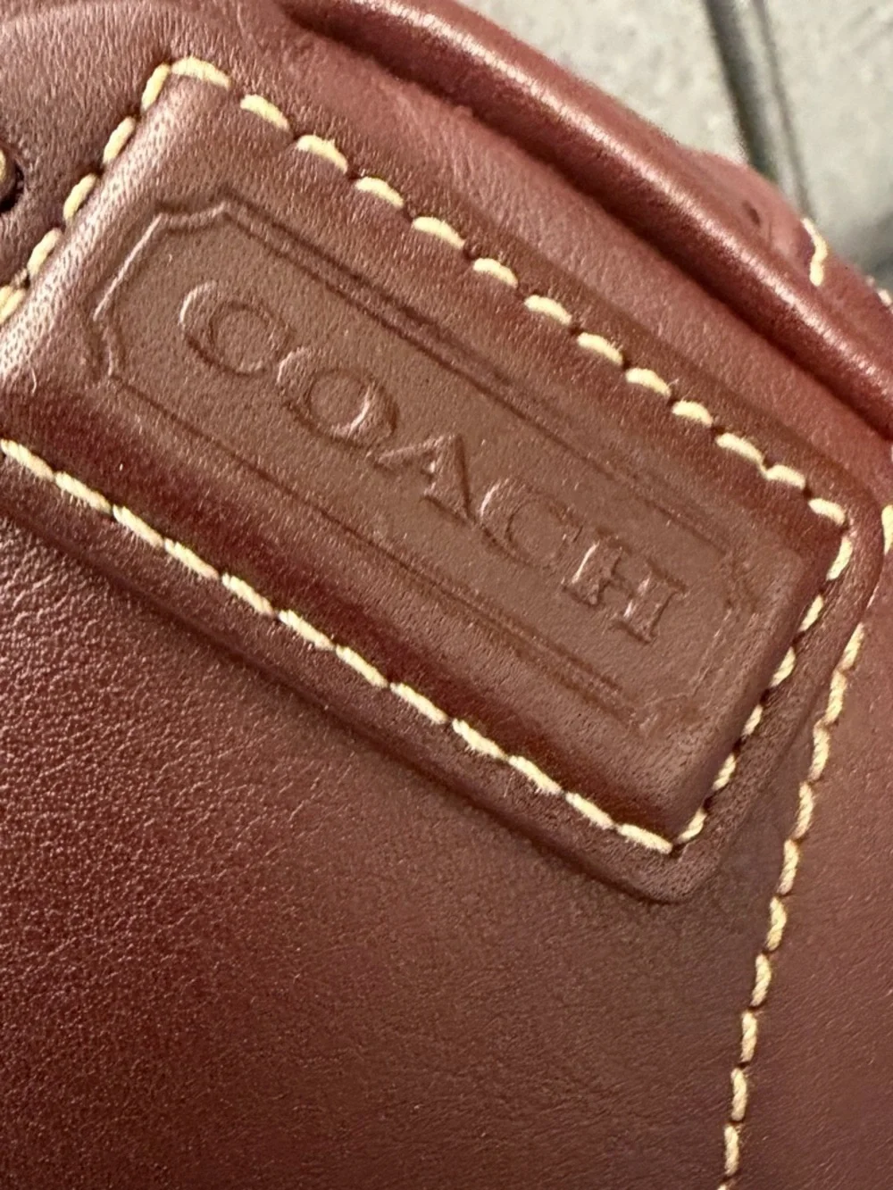 Coach Soho Buckle Shoulder Bag Red Brown Leather Y2K F1048-7540 - Picture 2 of 13